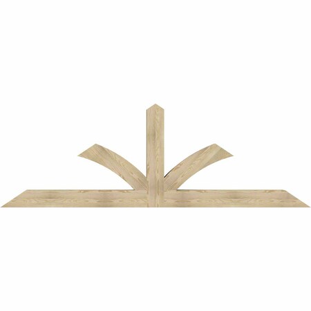Ekena Millwork Richland Rough Sawn Timber Gable Bracket, Douglas Fir, 108"W x 36"H x 6"D x 6"F, 8/12 Pitch GBW108X36X0606RIC00RDF